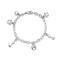 Gem And Harmony Sterling Silver Dog Bone Paw Charm Bracelet (7.5 Inches)